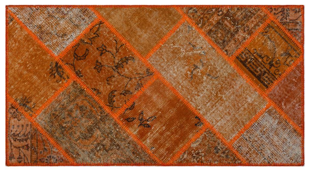 Apex Patchwork Carpet Orange 26051 80 x 150 cm