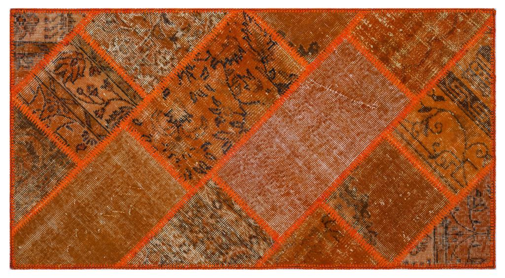 Apex Patchwork Carpet Orange 26138 80 x 150 cm