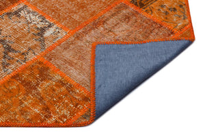 Apex Patchwork Carpet Orange 26482 160 x 230 cm