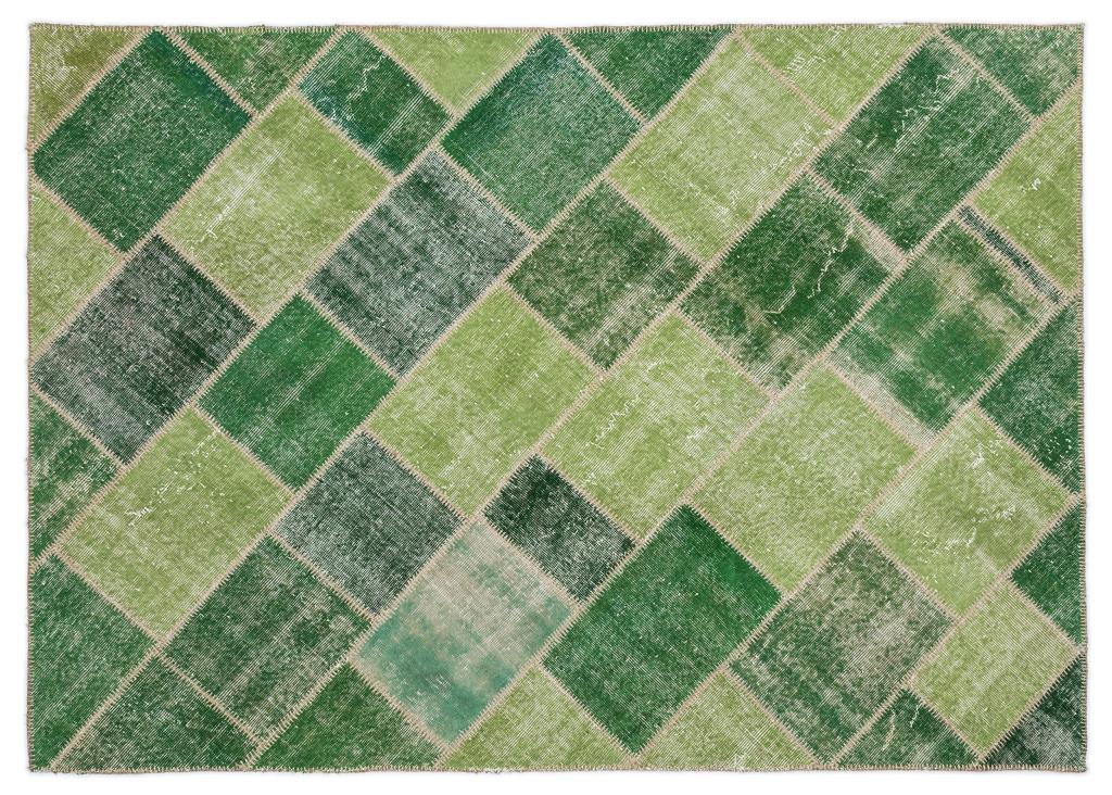 Apex patchwork carpet green 2059 160 x 230 cm
