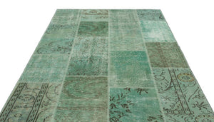 Apex patchwork carpet green 20769 160 x 230 cm