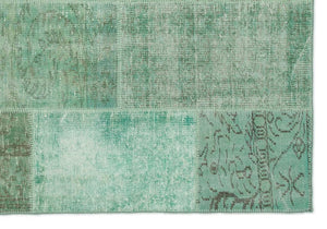 Apex patchwork carpet green 20769 160 x 230 cm