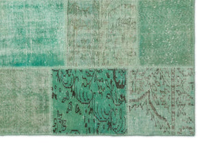 Apex patchwork carpet green 20771 160 x 230 cm