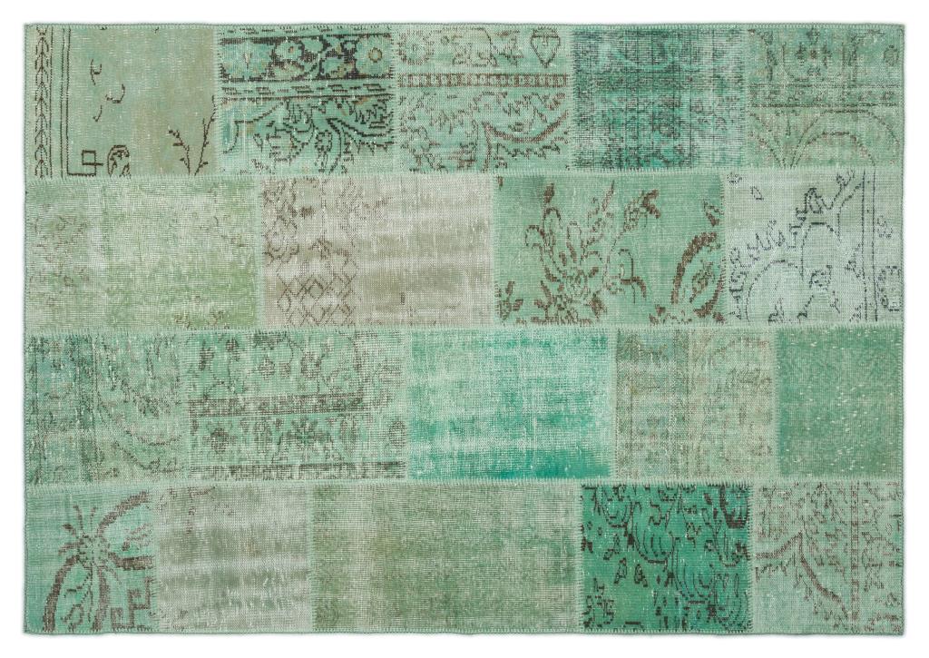 Apex patchwork carpet green 20771 160 x 230 cm
