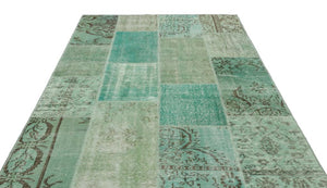 Apex Patchwork Carpet Green 20773 160 x 230 cm
