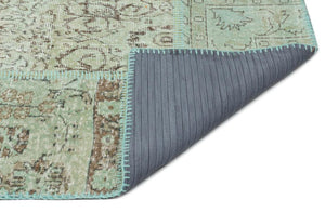 Apex patchwork carpet green 20822 160 x 230 cm