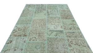 Apex patchwork carpet green 20822 160 x 230 cm