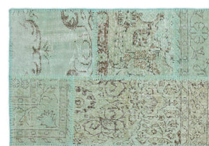 Apex patchwork carpet green 20822 160 x 230 cm