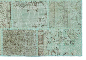 Apex patchwork carpet green 20822 160 x 230 cm