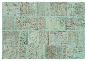Apex patchwork carpet green 20822 160 x 230 cm