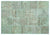 Apex patchwork carpet green 20875 160 x 231 cm