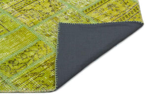 Apex patchwork carpet green 20950 161 x 231 cm