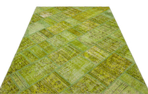 Apex patchwork carpet green 20950 161 x 231 cm