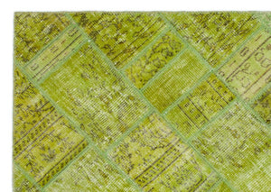 Apex patchwork carpet green 20950 161 x 231 cm