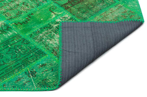 Apex patchwork carpet green 20952 160 x 232 cm