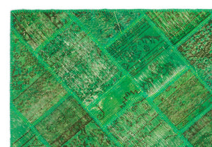 Apex patchwork carpet green 20952 160 x 232 cm