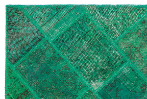 Apex Patchwork Carpet Green 22172 120 x 180 cm