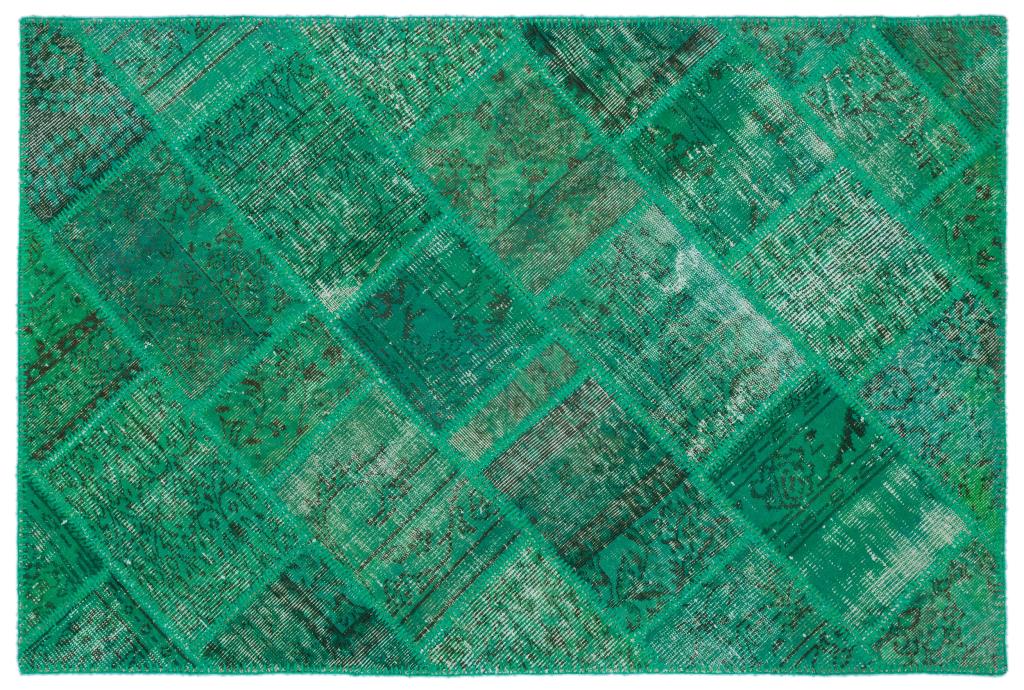 Apex Patchwork Carpet Green 22172 120 x 180 cm