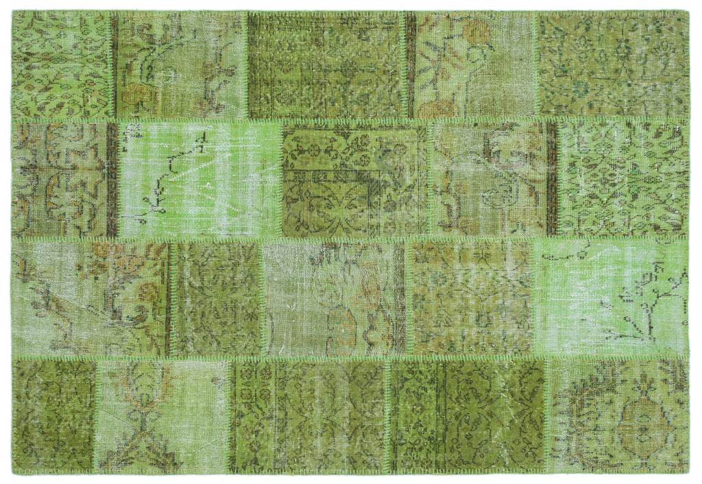 Apex Patchwork Carpet Green 24881 160 x 230 cm