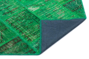 Apex Patchwork Carpet Green 24897 120 x 180 cm