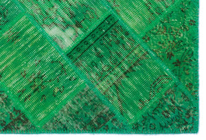 Apex Patchwork Carpet Green 24897 120 x 180 cm