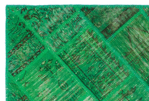 Apex Patchwork Carpet Green 24897 120 x 180 cm