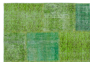 Apex Patchwork Carpet Green 24907 160 x 230 cm