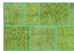 Apex Patchwork Carpet Green 24945 160 x 230 cm