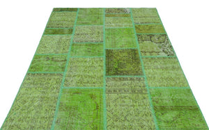 Apex Patchwork Carpet Green 24948 160 x 230 cm