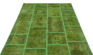 Apex Patchwork Halı Yeşil 24949 160 x 230 cm