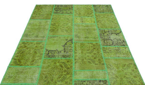 Apex Patchwork Carpet Green 24976 160 x 230 cm