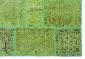 Apex Patchwork Carpet Green 24976 160 x 230 cm