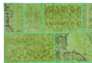 Apex Patchwork Carpet Green 24976 160 x 230 cm