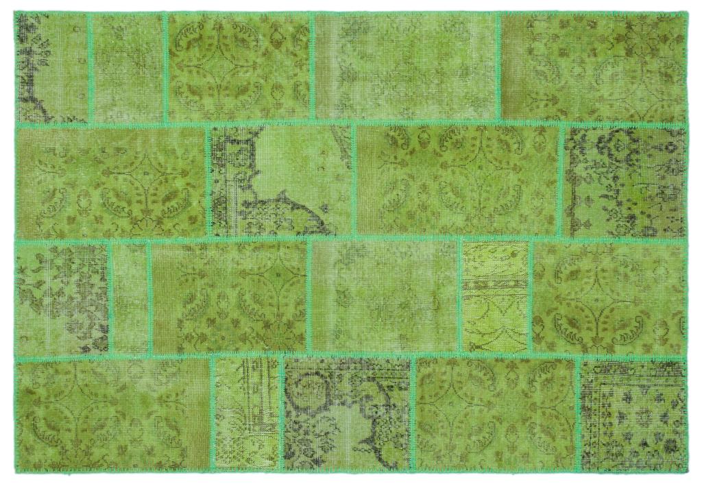 Apex Patchwork Carpet Green 24976 160 x 230 cm