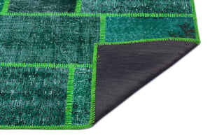 Apex Patchwork Carpet Green 26250 120 x 180 cm