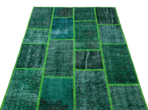Apex Patchwork Carpet Green 26250 120 x 180 cm