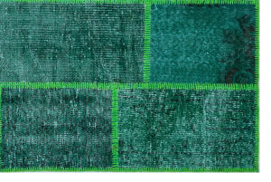 Apex Patchwork Carpet Green 26250 120 x 180 cm