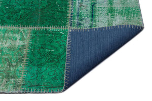 Apex Patchwork Carpet Green 26392 160 x 221 cm