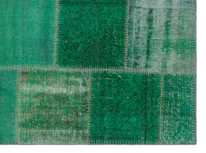 Apex Patchwork Carpet Green 26392 160 x 221 cm