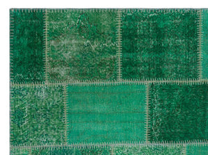 Apex Patchwork Carpet Green 26392 160 x 221 cm