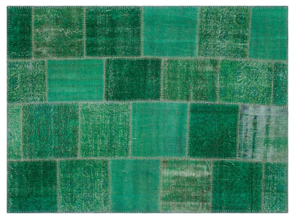 Apex Patchwork Carpet Green 26392 160 x 221 cm