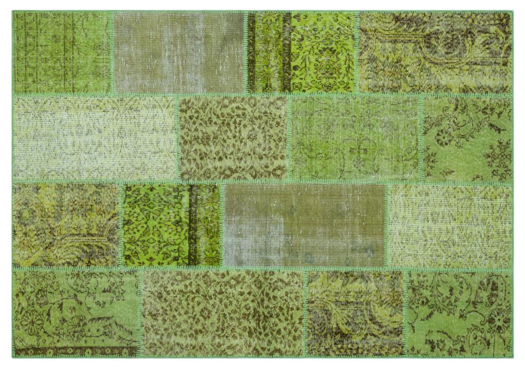 Apex Patchwork Carpet Green 26422 160 x 232 cm