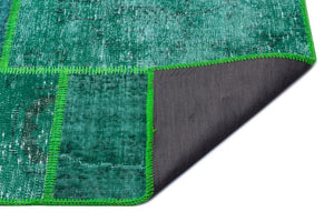 Apex Patchwork Carpet Green 26465 160 x 230 cm