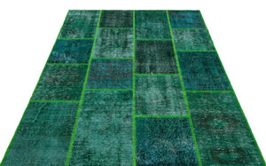 Apex Patchwork Halı Yeşil 26465 160 x 230 cm