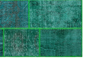 Apex Patchwork Halı Yeşil 26465 160 x 230 cm