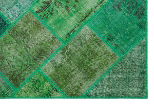 Apex Patchwork Carpet Green 26621 120 x 180 cm