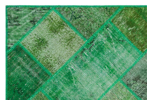 Apex Patchwork Carpet Green 26637 120 x 180 cm