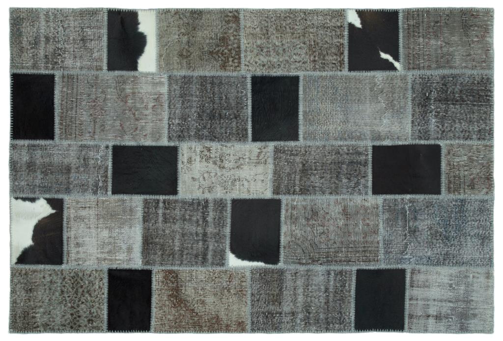 Apex Patchwork Unique Gray 24841 190 x 285 cm