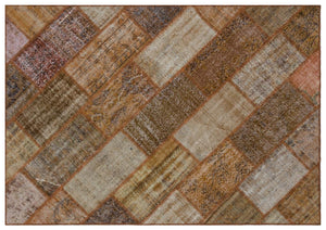 Apex patchwork unique brown 31313 160 x 230 cm