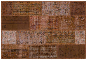 Apex Patchwork Unique Kahve 33197 120 x 175 cm